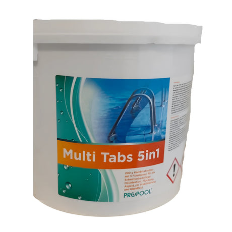 Chlortabletten für Pool - 5-Phasen Pflege & Reinigung - Multi Tabs 5 in 1.