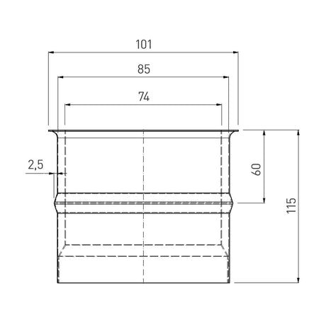 Rauchrohr für Pelletöfen.