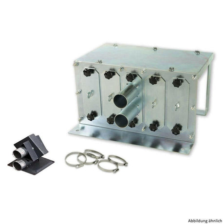 Manuelle Umschalteinheit 3/5-fach für Pellets Saugbahnhof aus Metall.
