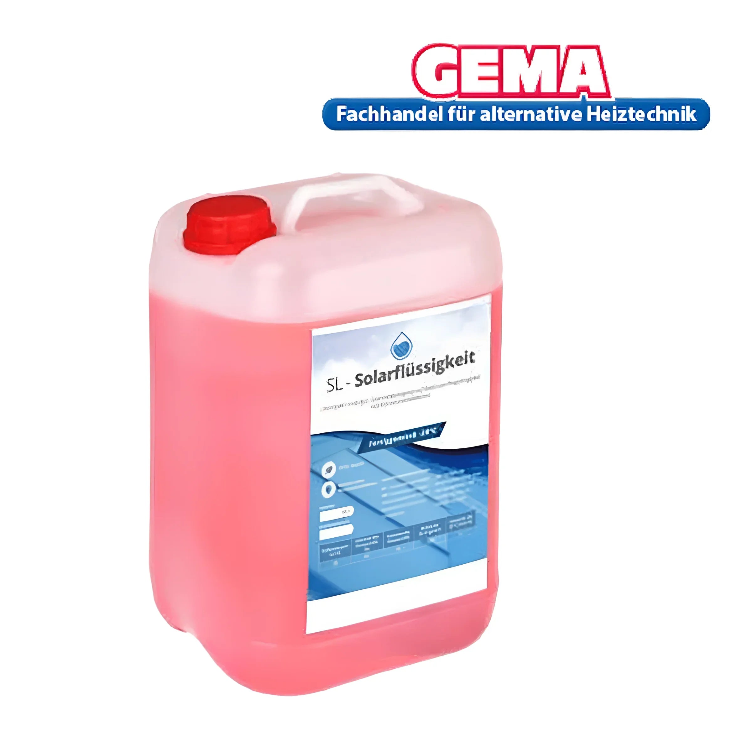 Pink Solarfluid in Plastikbehälter für Solarpaket Flachkollektoren AMX2.38 mit solarregler logo PWM