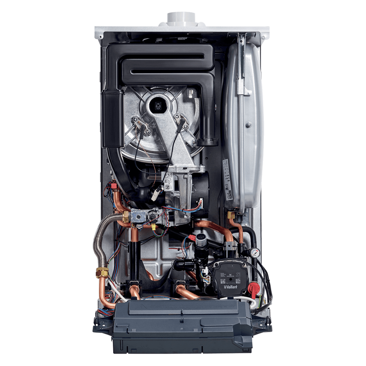 Innenansicht der Vaillant ecoTEC Plus Gastherme 🔥 für nachhaltige Heizlösungen in Ein- und Mehrfamilienhäusern.