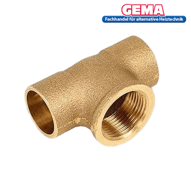 T-Stück mit 1/2" innen Gewinde zum löten.