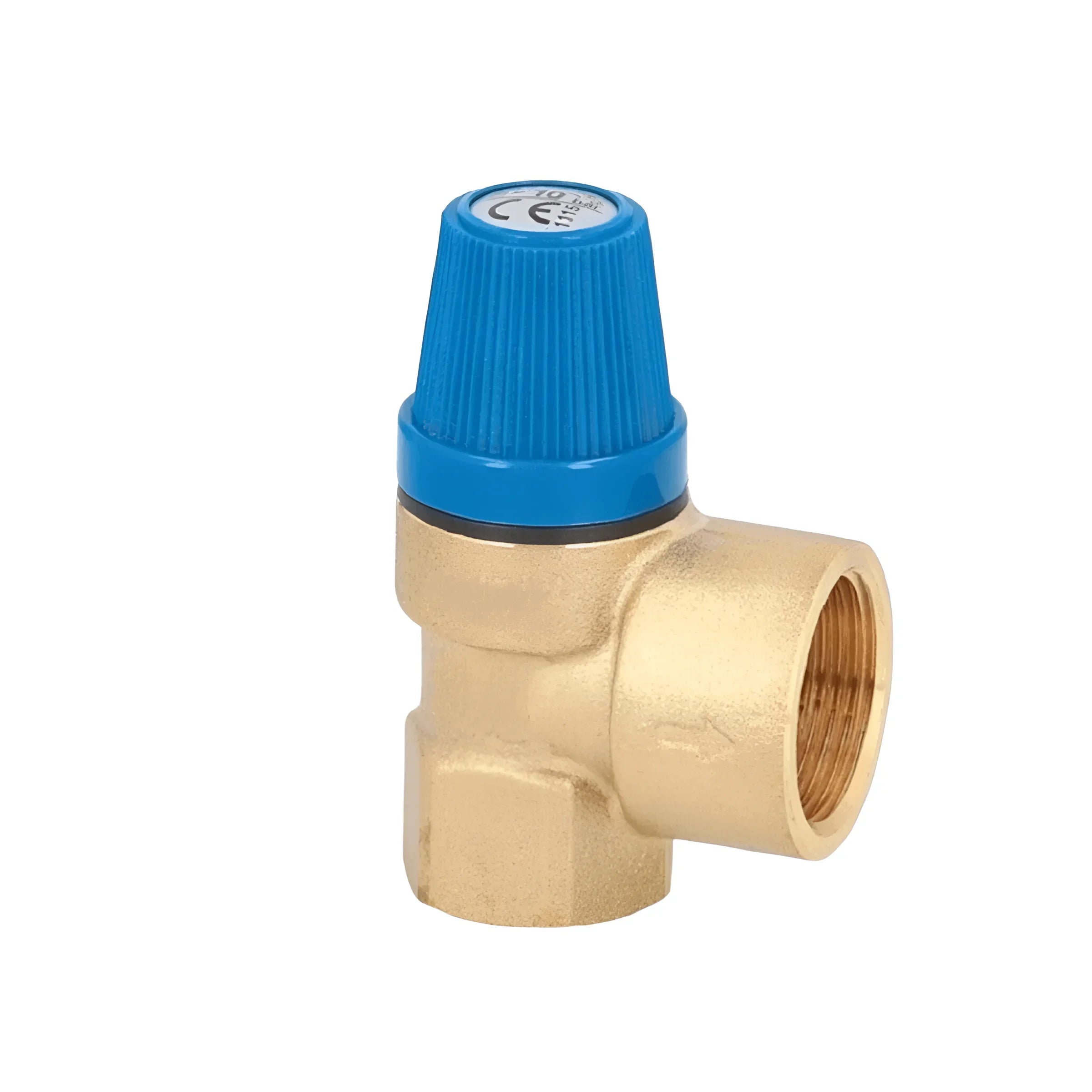 Brass Druckreduzierventil mit blauer Einstellknopf für sichere Warmwassererwärmung