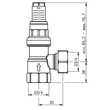 Differenzdruck-Überströmventil in Eckausführung zur präzisen Druckregelung und optimalen Systemeffizienz