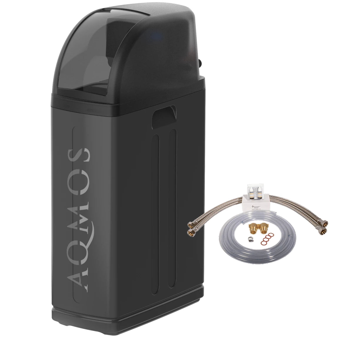 Aqmos R2D2-48 BLACK EDITION Water Softener with 1-inch Connection Set