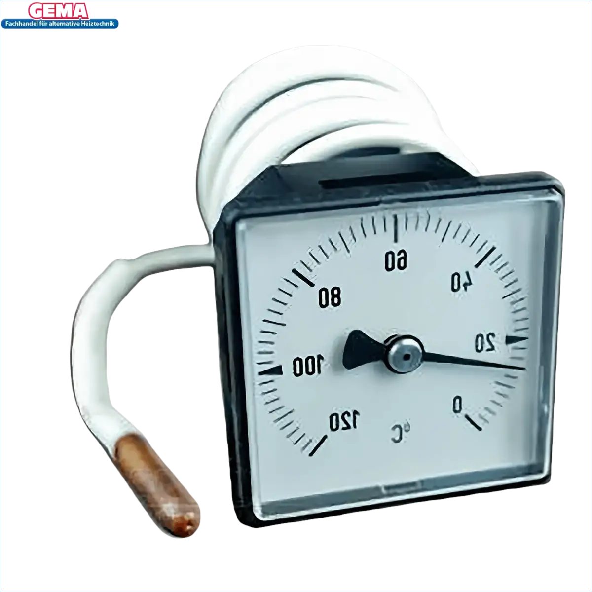 Quadratisches Thermometer mit spiralförmigem Sonden für den Heizkessel Defro DS