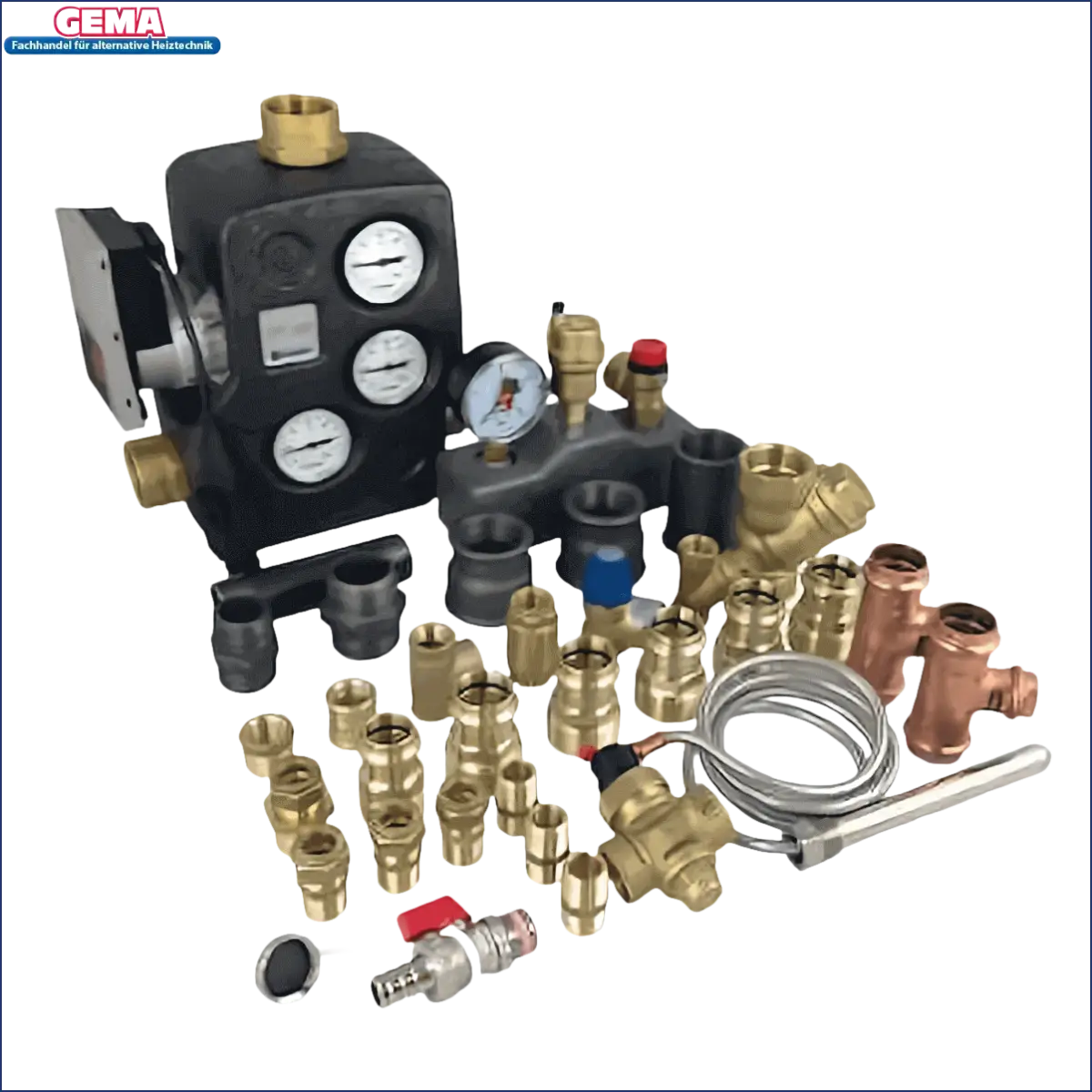 Plumbing and heating components for Anschlusspaket Defro DWS system