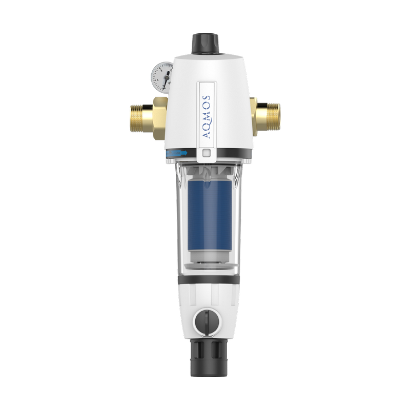 Rückspülfilter AQMOS 1 Zoll mit Druckminderer und Manometer