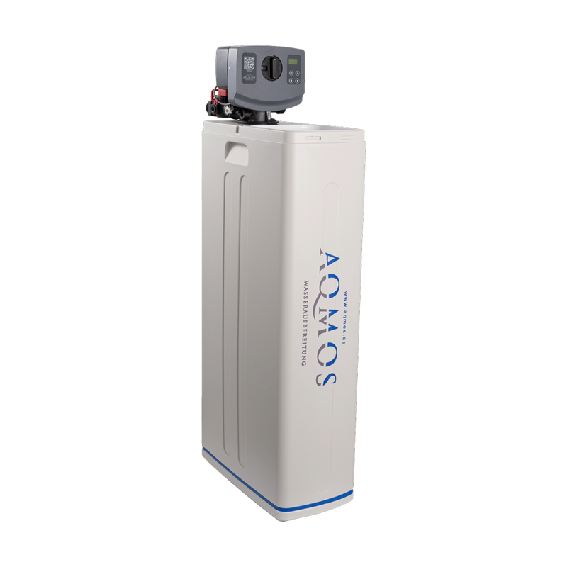Wasserenthärtungsanlage Aqmos R2D2-72 mit Anschlussset und Montageblock