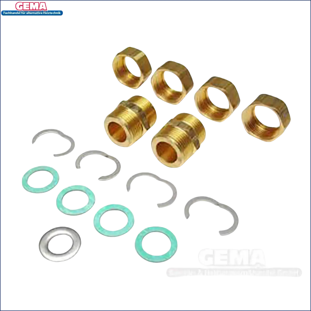 Brass Plumbing Fittings and Washers for DN16 Solar Pipeline System
