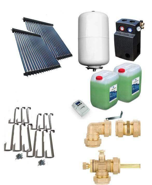 Solarpaket Röhrenkollektor HP30 Schrägdach 9,78 m².