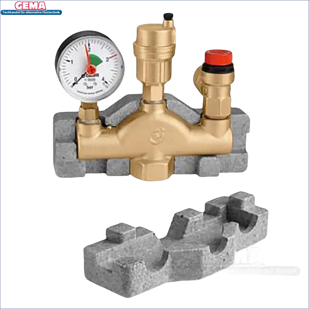 Brass Druckregler mit Manometer für Caleffi Kesselsicherheitsgruppe 1 Zoll 3 bar