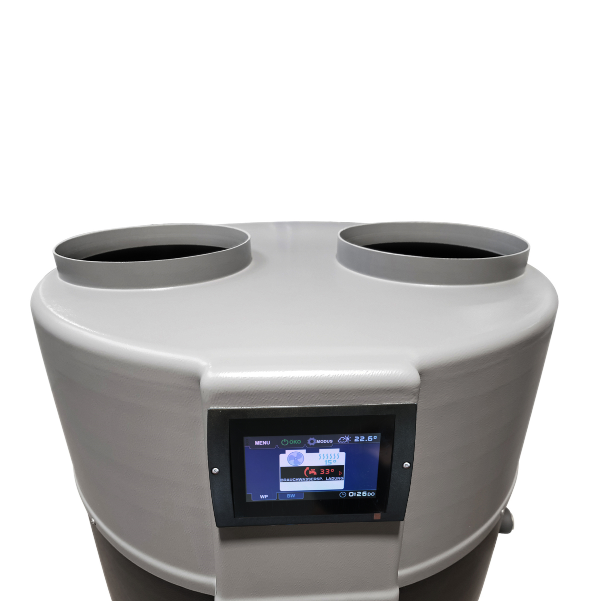 Brauchwasser-Wärmepumpe DROPS M4.1 mit effizientem Rotationskompressor und Display für einfache Steuerung 🌡️💧