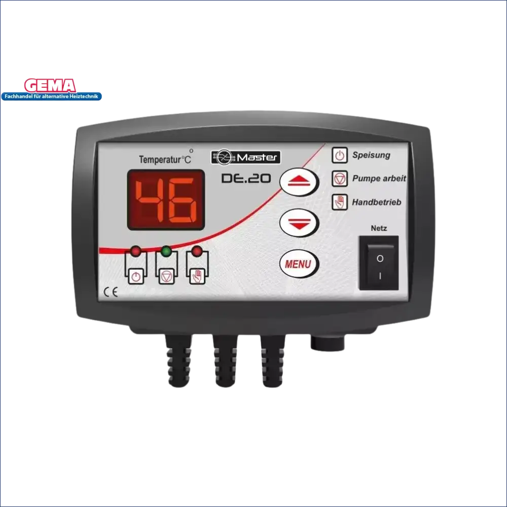 Digitaler Pumpenregler EU-21 mit Temperatur erreicht und Display für präzise Steuerung