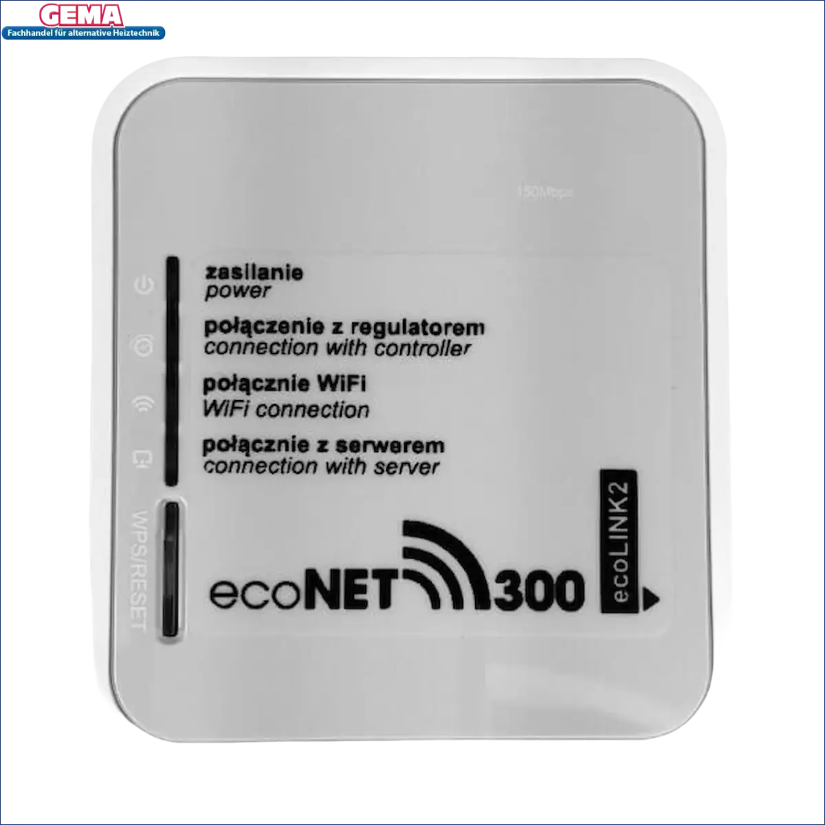 Weißes ecoNET300 Gerät für das ecoNET Internet Modul für Witterungsgeführte Steuerung PLUM ecoMAX 920