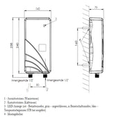 Elektromet NEO 230V caurplūdes ūdens sildītājs 3,5 līdz 5,5 kW - GEMA veikals