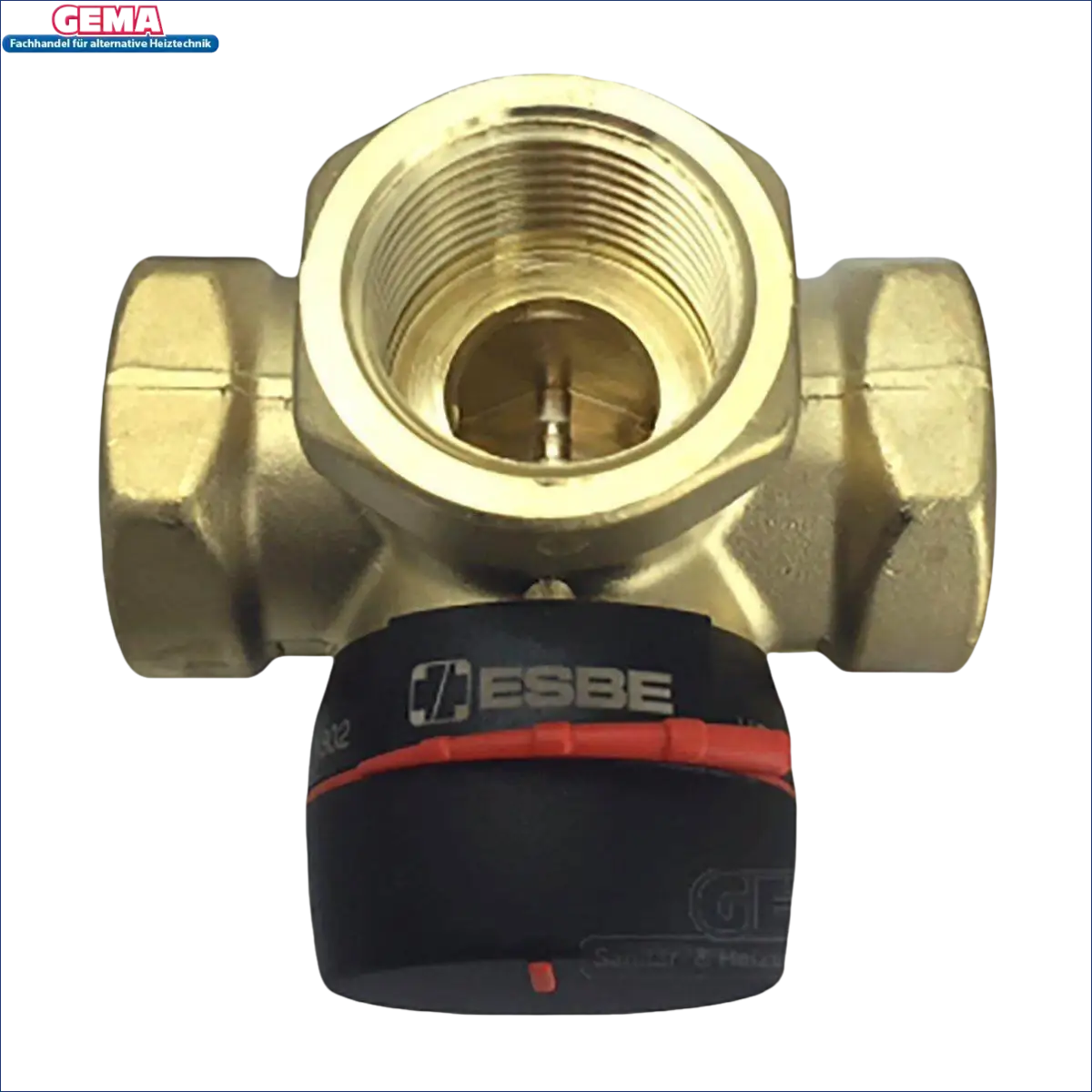 Brassene 3-wegemischer VRG 131 mit schwarzem Einstellknopf für Heiz- und Kühlboilers