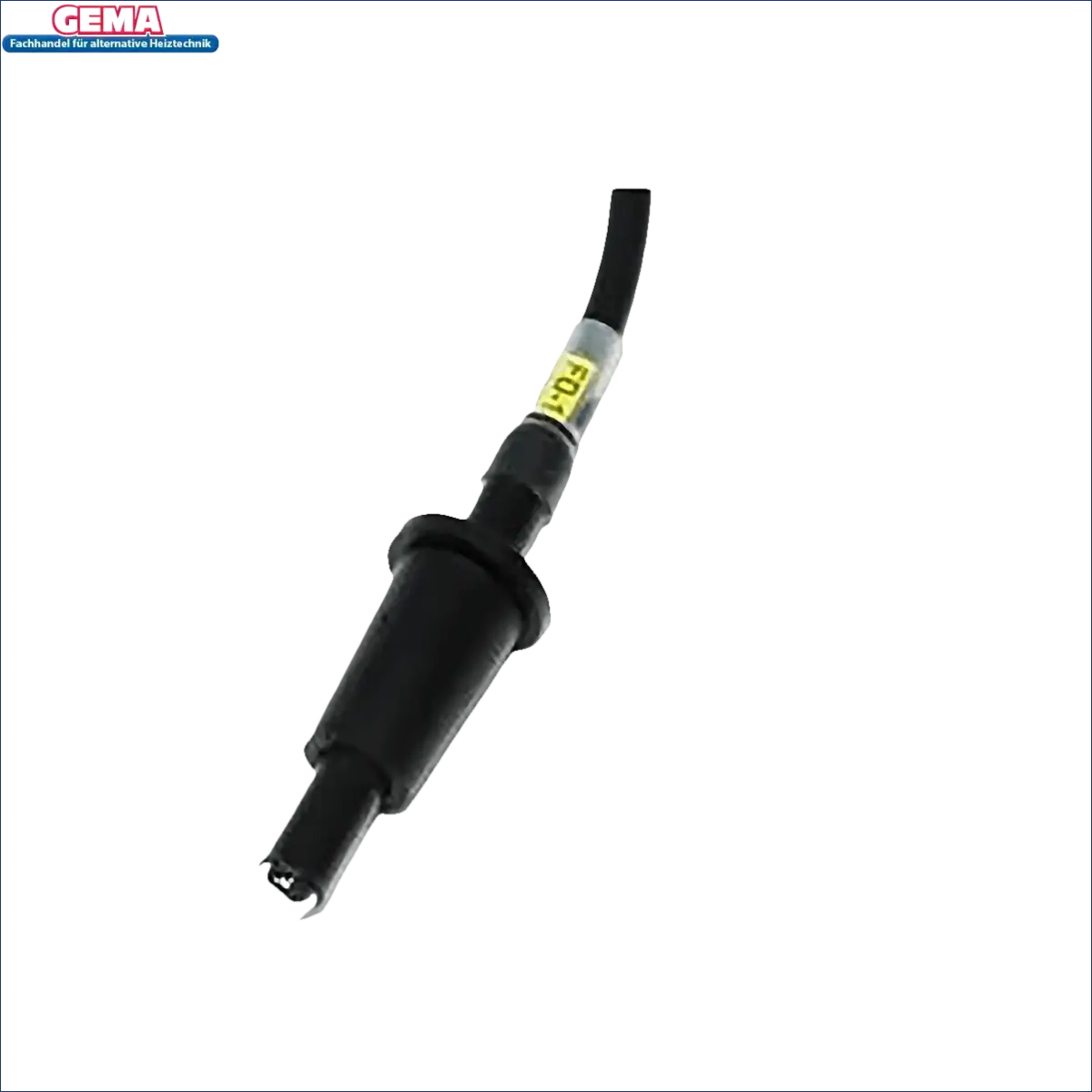 Schwarzer Sensor mit Kabel für Flammensensor Ecofire E+ und ES+ Pelletbrenner