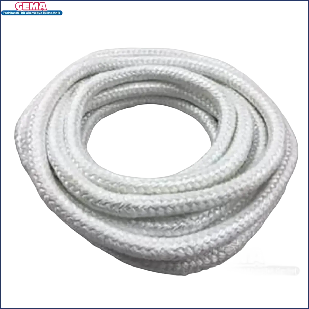 Weiße geflochtene Rundschnur für Thermoflux Pelling Pelletkessel, coiled and robust