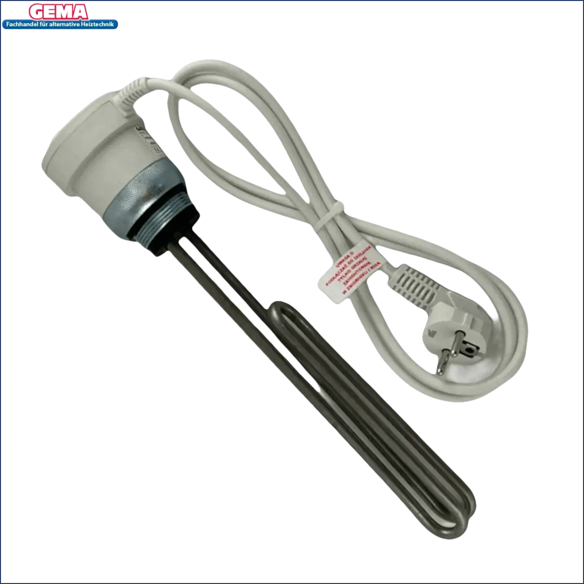 Immersionsheizung mit elektrischem Kabel für Heizstab Heizpatrone 1,5 kW 1 ½“ mit AG