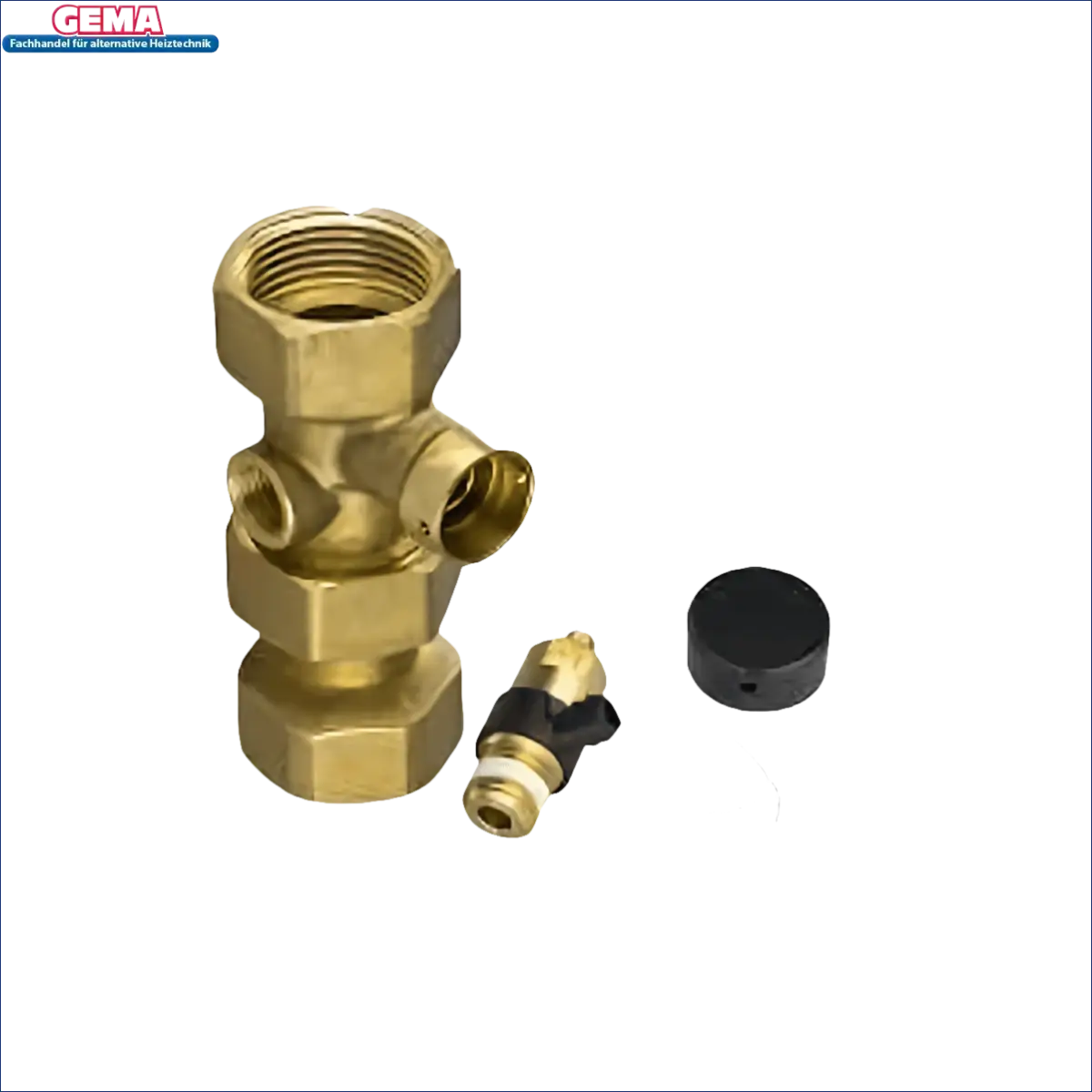 Brass plumbing manifold mit Kappenventil DN25 für Boiler-Zubehör und Heizungsinstallationen