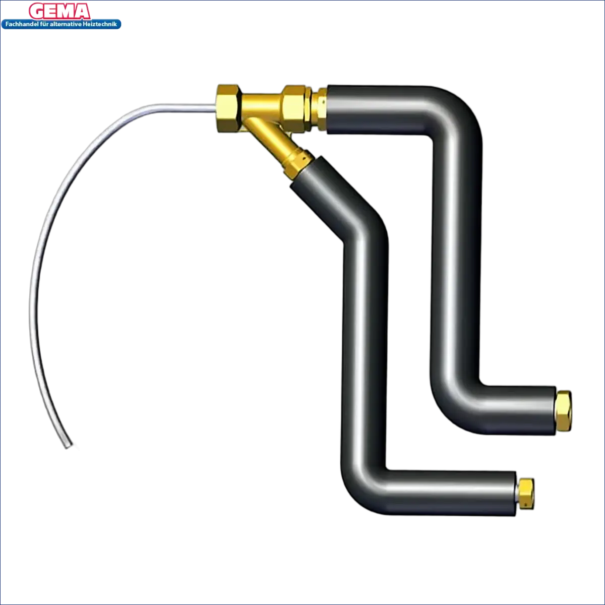 Plumbing pipes mit Brassfittings für langen Wasserleitungen im HydroKit HWC Lanzenventil
