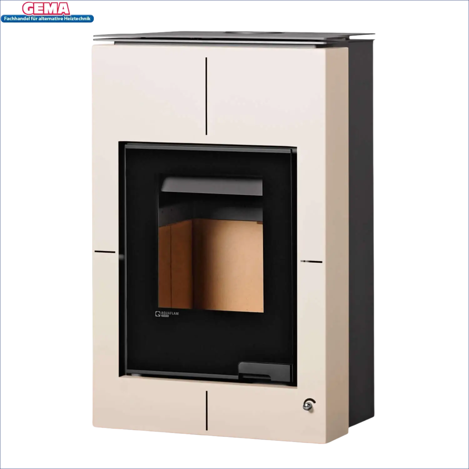 Modern wasserführender Kaminofen mit 11 kW Leistung, effiziente Verbrennung, Vario Saporo Manuell