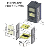 Ξυλόσομπα με νερό και θάλαμο ψησίματος Prity FGW15 - 19,8 kW