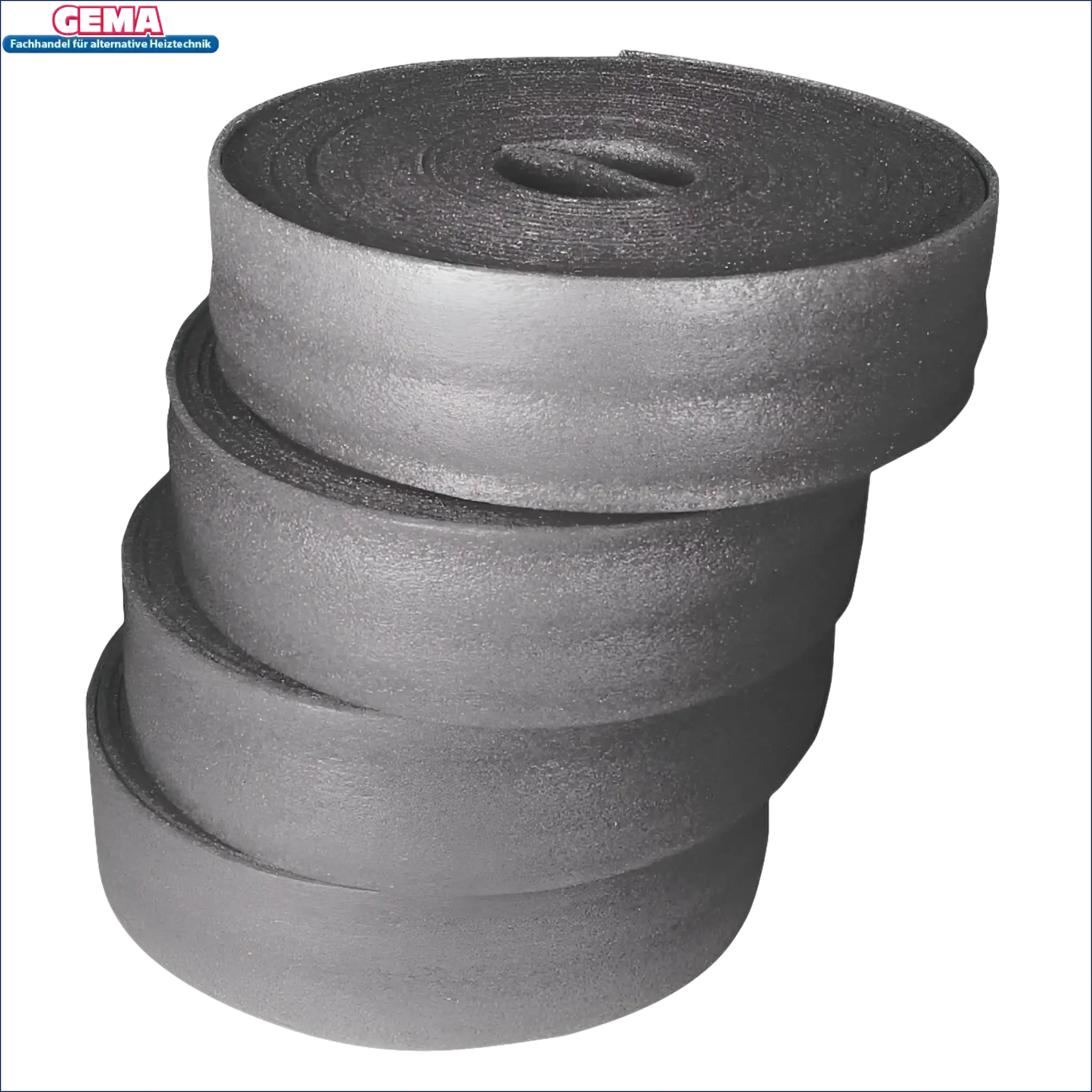 Stacked Rollen von grauem Polyethylen Dämmstreifen mit einfache Handhabung