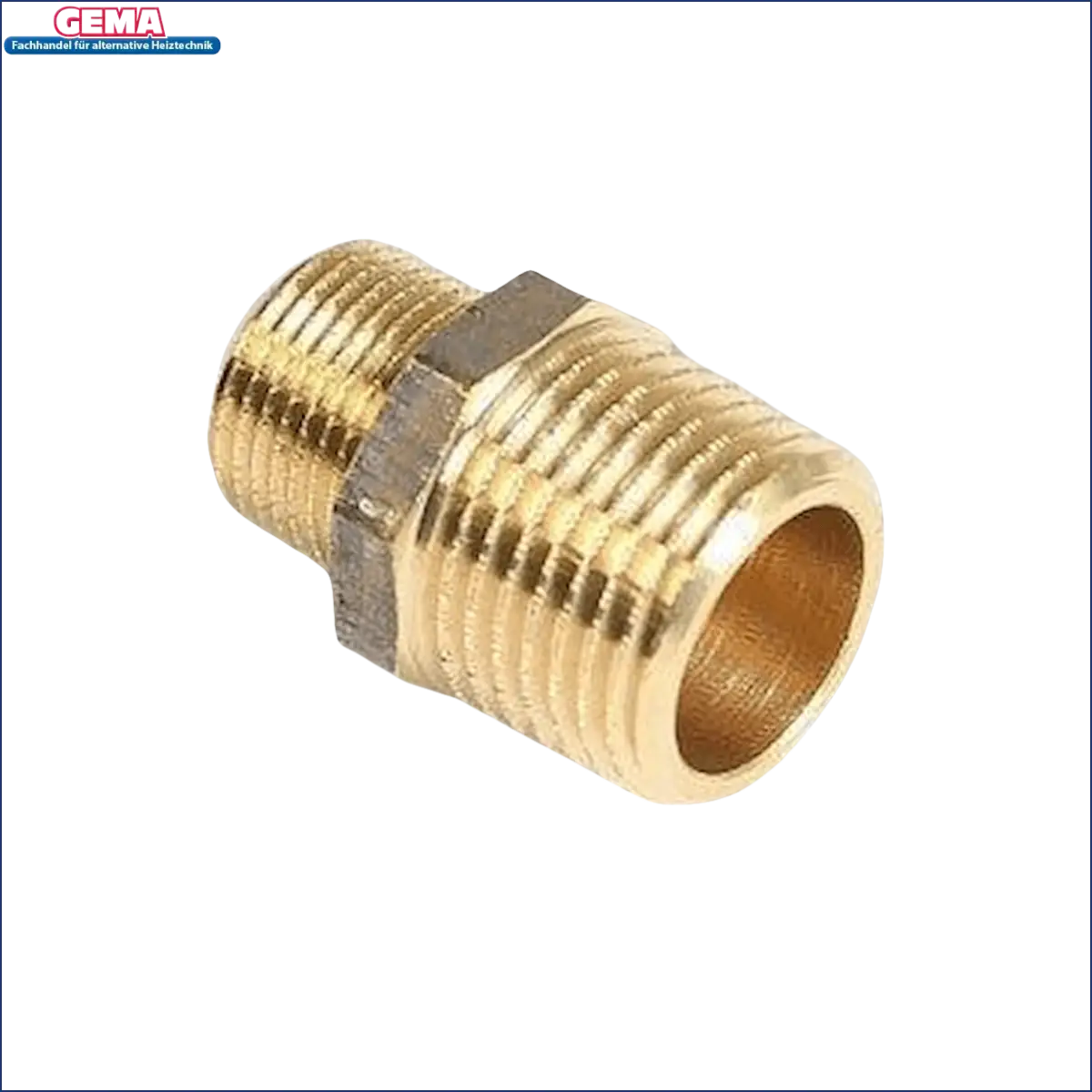 Brass Rohrfitting mit Gewindenden für Doppelverschraubung in Rotgussreduzierstück