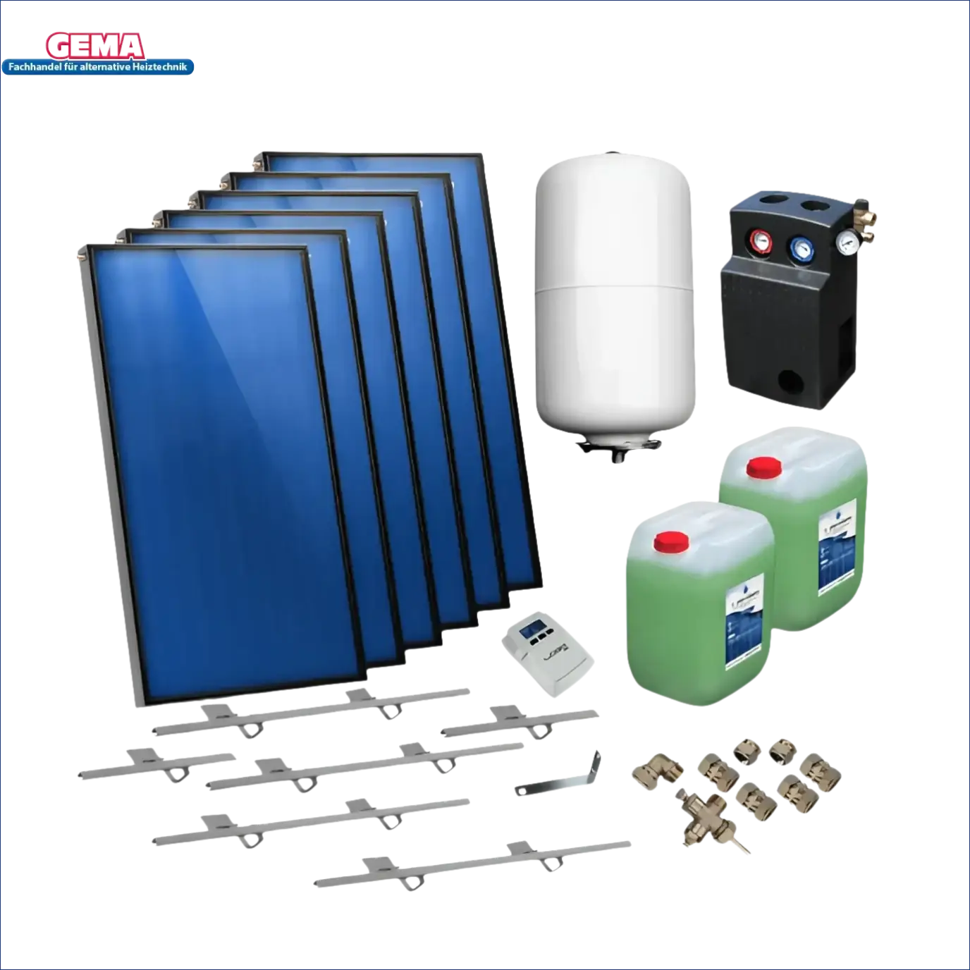 Solarthermie-Komponenten für solarpaket amx mit pwm hydra solarstation und pwm solarregler