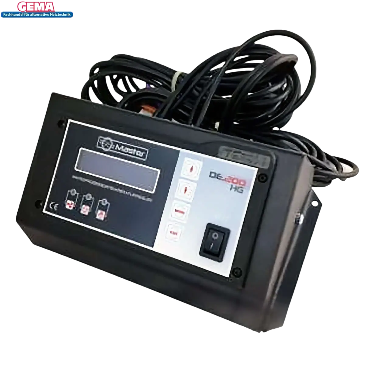 Schwarzes elektronisches Temperaturregler Master DE.200 HG mit Kabel, stufenlose Modulation