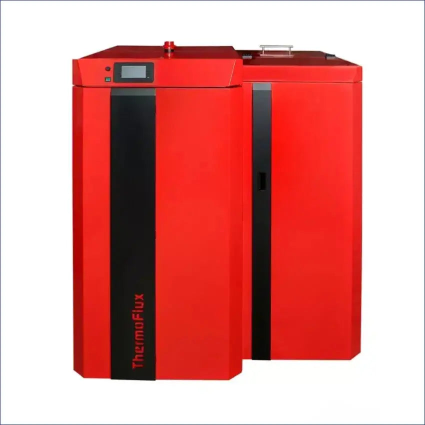 Rote und schwarze Thermoflux Heizungsanlage im Produkt Thermoflux PID Logic Kombi 45 kW