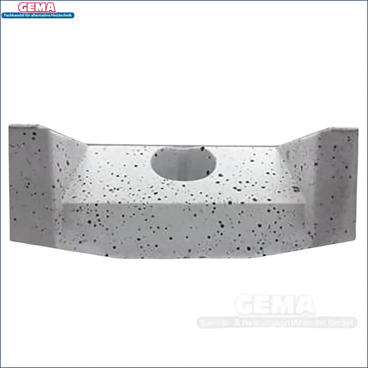 Speckled grauer Betonblock mit Mittelöffnung für Viadrus U32 Schamottstein unten