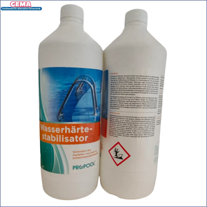 Zwei Flaschen Wasserhärtestabilisator für optimale Wasserqualität
