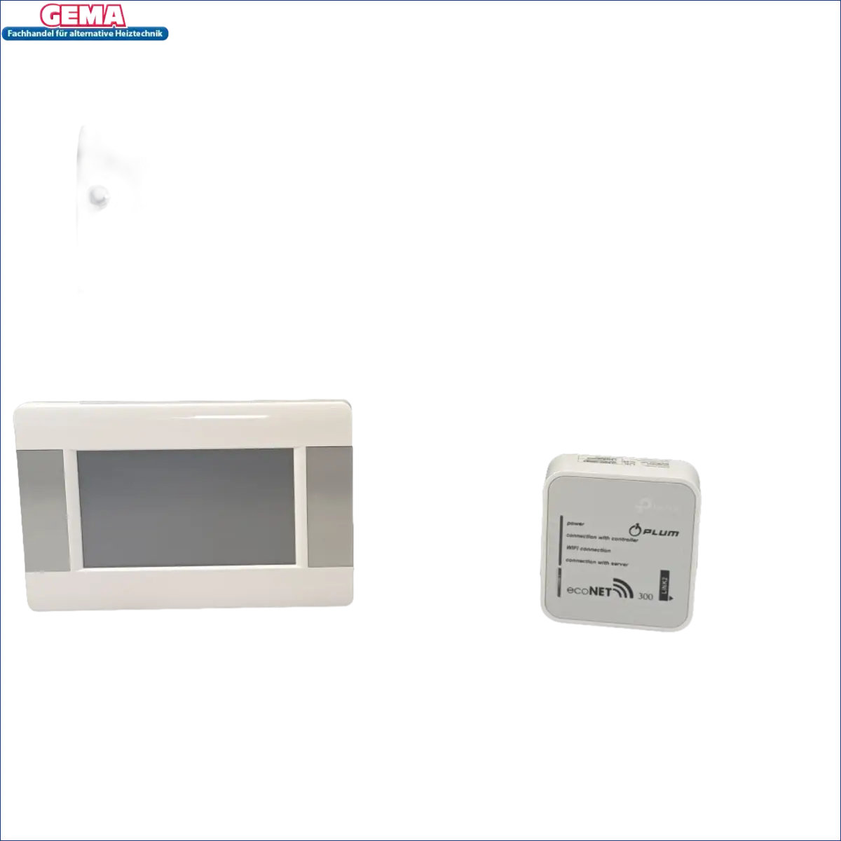 Schwarz Kontrollkasten mit Thermostat und WLAN-Modul für Gema Control 920